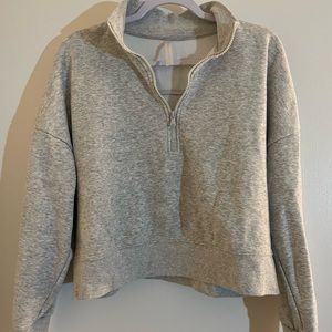 Gray Fabletics Quarter-Zip Sweatshirt Size L